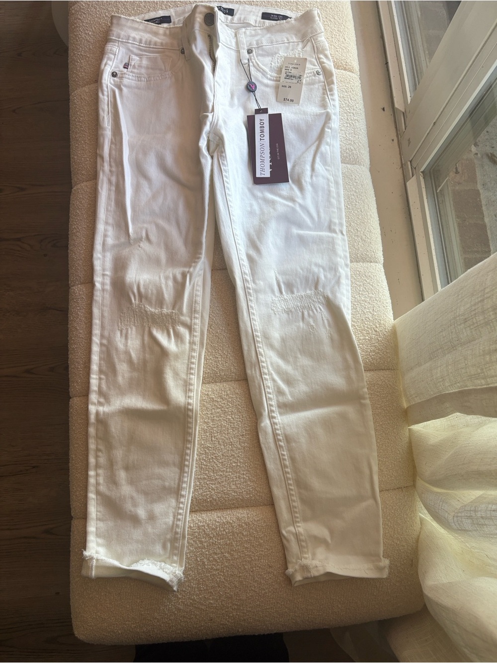 Vigoss Thompson Tomboy White Skinny Jeans